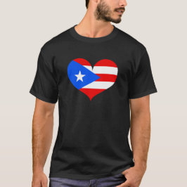 I Kärlek Puerto Rico Flagga T Shirt