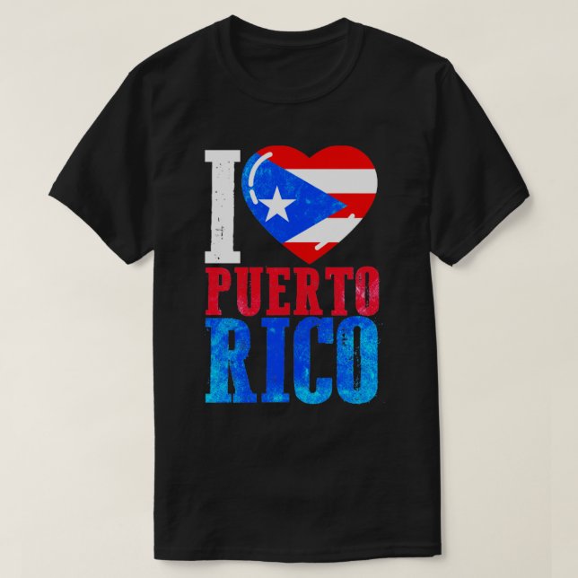 I kärlek Puerto Rico T Shirt (Design framsida)