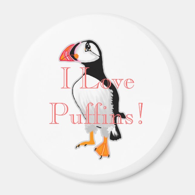 I Kärlek Puffins! Magnet (Framsidan)