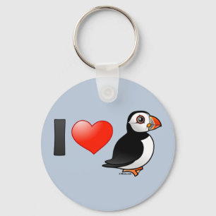 I Kärlek Puffins Nyckelring