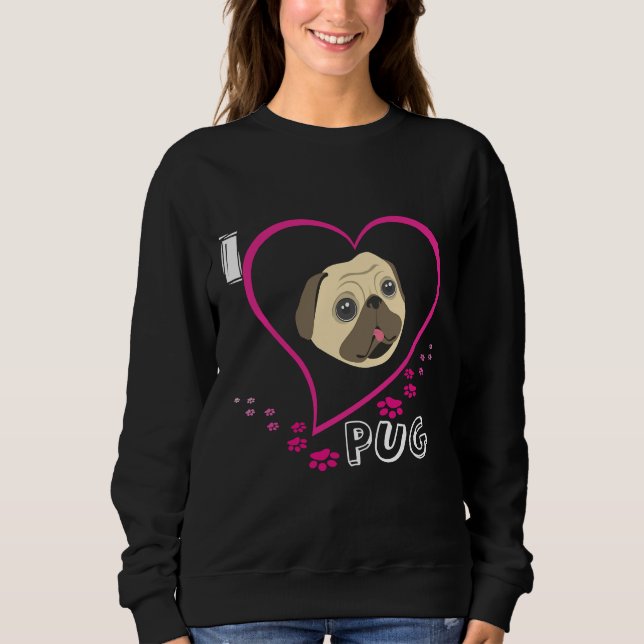I Kärlek PUG Shirt Classic T-Shirt 95 (Framsida)