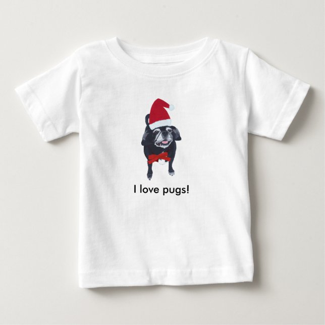 I kärlek puggar julskjorta för småbarn tee (Framsida)