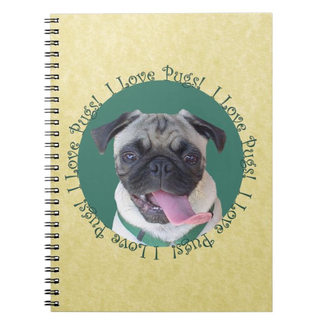I Kärlek Pugs! Anteckningsbok (Framsidan)