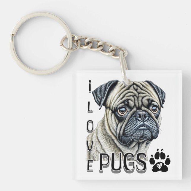 I Kärlek Pugs | Cute Hundägare (Framsidan)