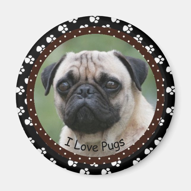 I kärlek Pugs Magnet (Framsidan)