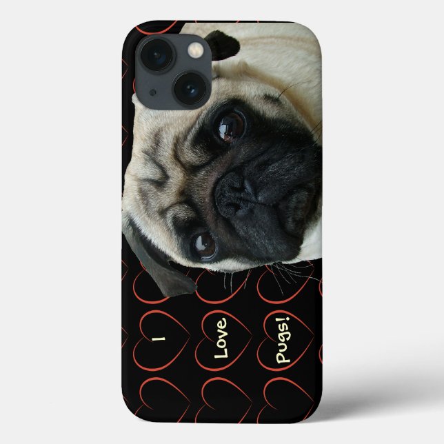 I Kärlek Pugs med Hearts (Baksida)