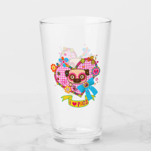 I Kärlek Pugs! Take away mugg i glas