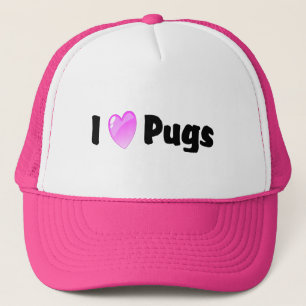I Kärlek Pugs Truckerkeps