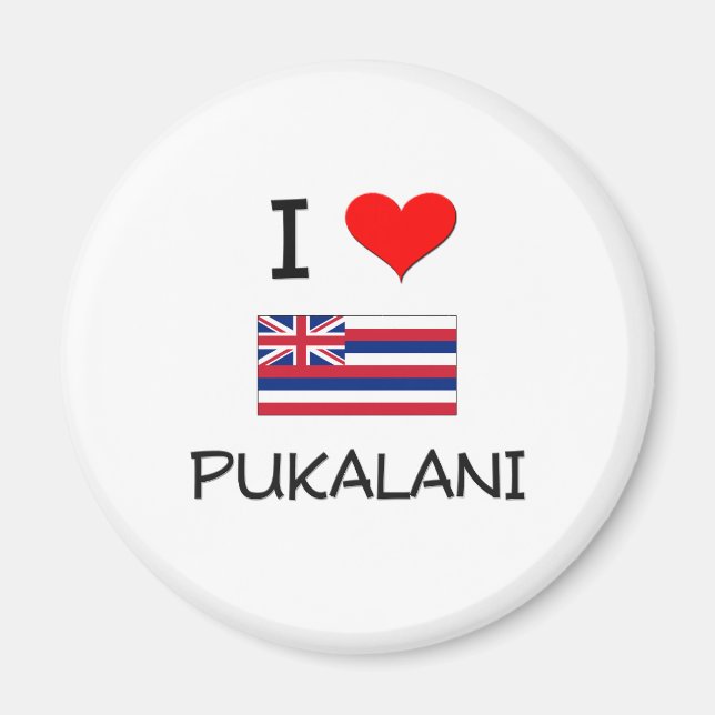 I Kärlek PUKALANI Hawaii Magnet (Framsidan)