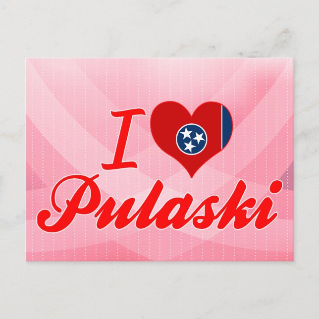 I Kärlek Pulaski, Tennessee Vykort (Framsida)