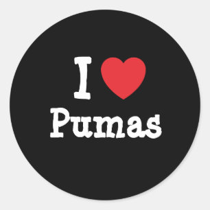 I kärlek Puma, personlig för anpassningsbar Runt Klistermärke