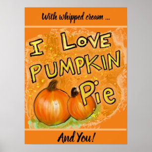 " I kärlek pumpkin paj grafik Poster