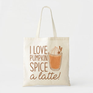I Kärlek Pumpkin Spice A Latte Tygkasse