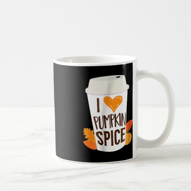I Kärlek Pumpkin Spice Coffee Autumn Fall Season P Kaffemugg (Höger)