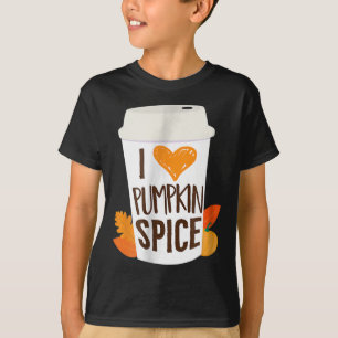 I Kärlek Pumpkin Spice Coffee Autumn Fall Season P T Shirt
