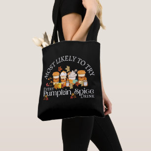 I kärlek Pumpkin Spice Drinks Tote Bag Tygkasse