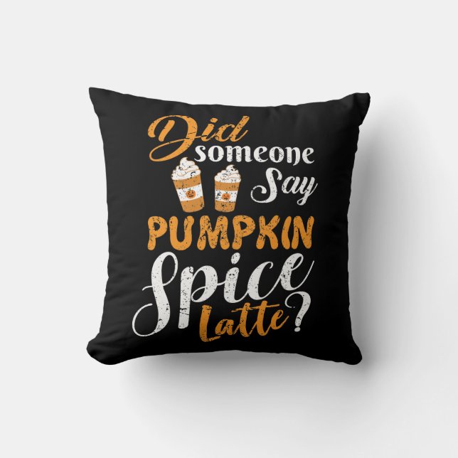 I Kärlek Pumpkin Spice Kudde (Framsida)