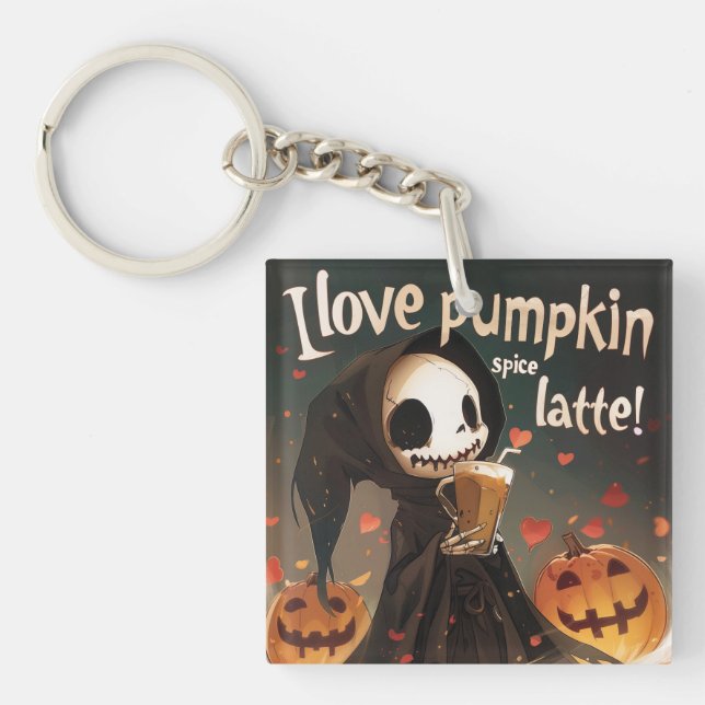 I Kärlek Pumpkin Spice Latte Digital Art (Framsidan)