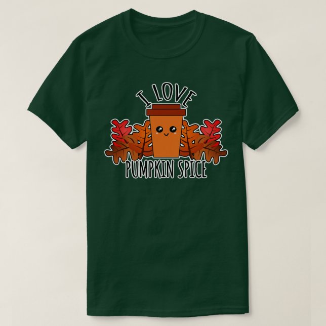 I Kärlek Pumpkin Spice T Shirt (Design framsida)