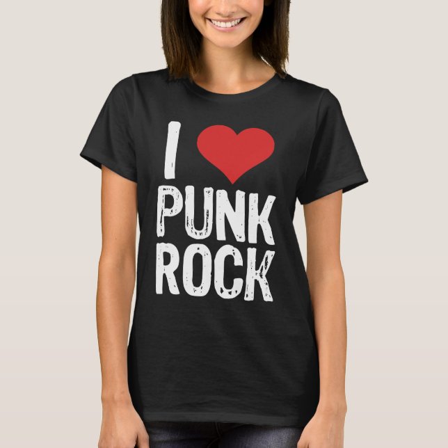 I Kärlek Punk Sten T Shirt (Framsida)