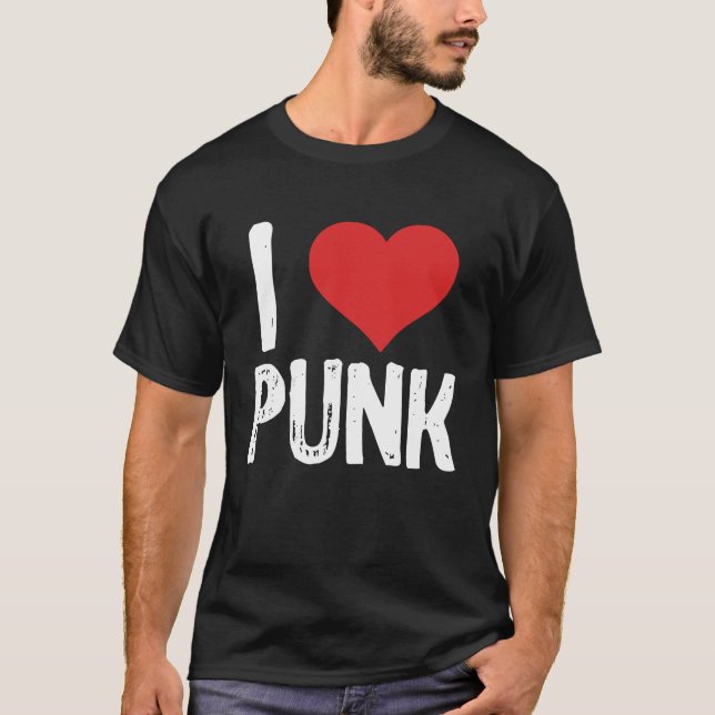 I Kärlek Punk T Shirt (Framsida)