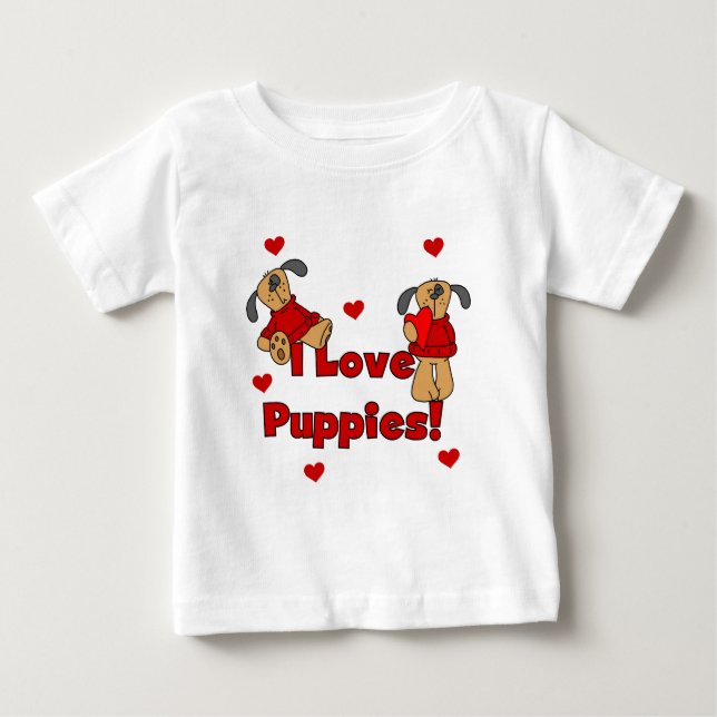 I Kärlek Puppies Tshirts och Gifts (Framsida)