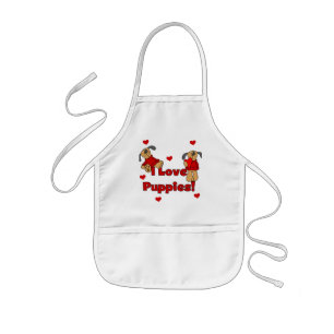I Kärlek Puppies Tshirts och Gifts Barnförkläde
