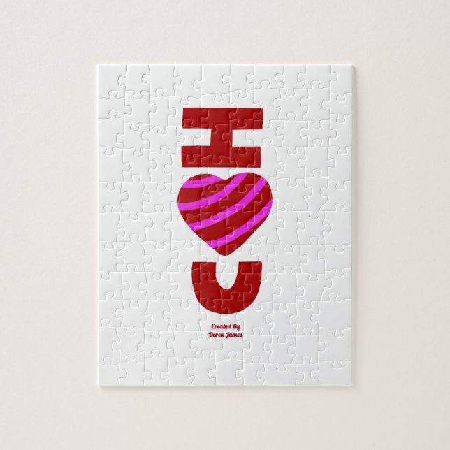 I Kärlek Pussel 20,3 cm x 25,4 cm (Vertikal)