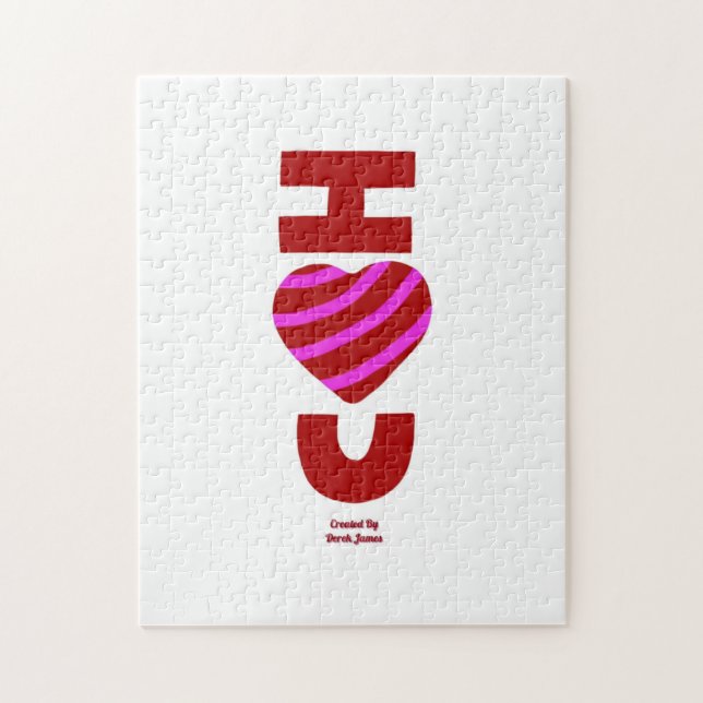 I Kärlek Pussel 28 cm x 35,5 cm (Vertikal)