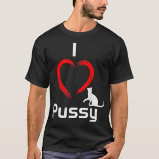 I Kärlek Pussy Funny superskoj Cat T Shirt