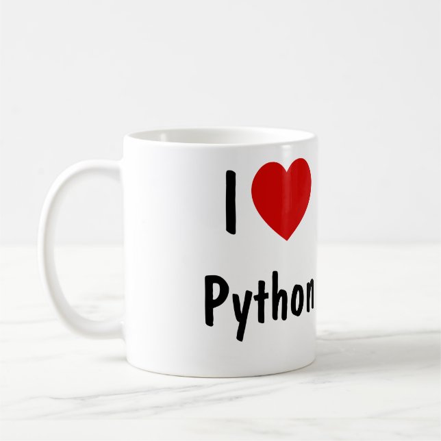 I Kärlek Python-programmet Kaffemugg (Vänster)