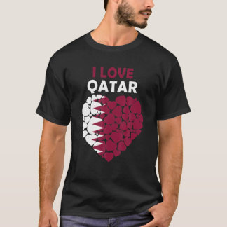 I Kärlek Qatar stolt över att vara Qatari Flagga Q T Shirt