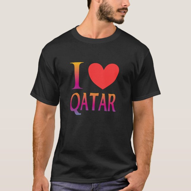 I kärlek Qatar T Shirt (Framsida)