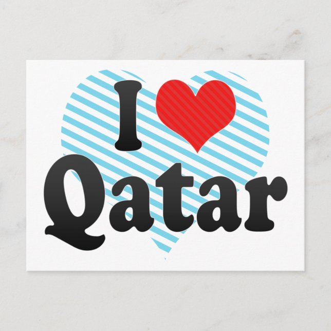 I Kärlek Qatar Vykort (Framsida)