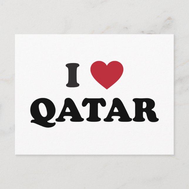 I Kärlek Qatar Vykort (Framsida)