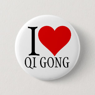 I kärlek qi gong-knappnål knapp
