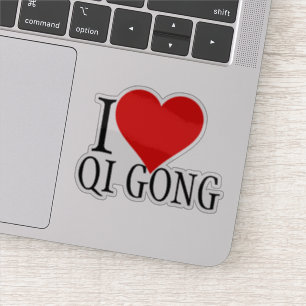 I Kärlek Qi Gong-textmall Klistermärken