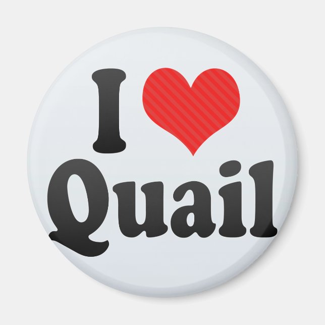 I Kärlek Quail Magnet (Framsidan)