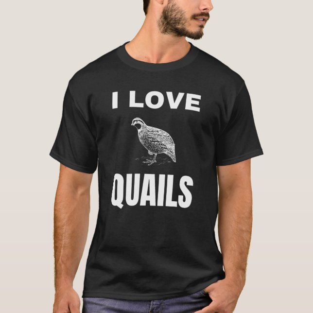 I kärlek Quails T Shirt (Framsida)