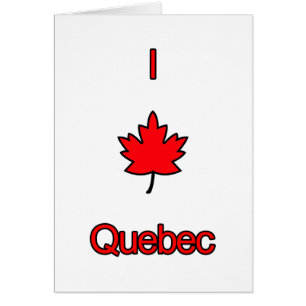 I Kärlek Quebec Hälsningskort