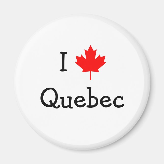 I Kärlek Quebec Magnet (Framsidan)