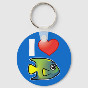 I Kärlek Queen Angelfish Nyckelring