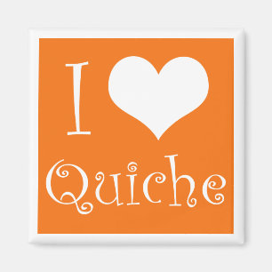 I Kärlek Quiche Magnet