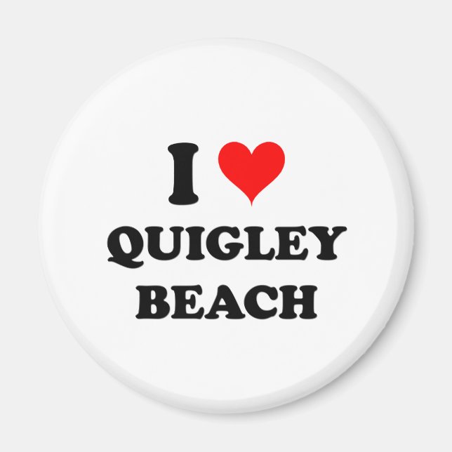 I Kärlek Quigley Beach Connecticut Magnet (Framsidan)