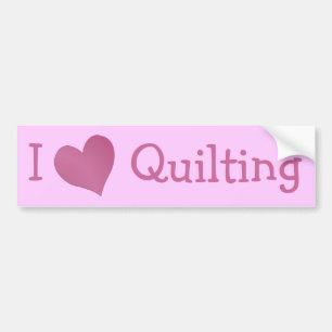 I Kärlek Quilning Bildekal