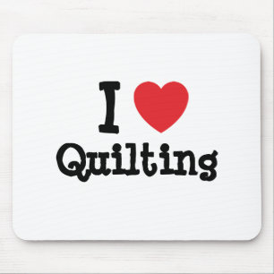 I kärlek Quilting hjärtats anpassningsbar person Musmatta