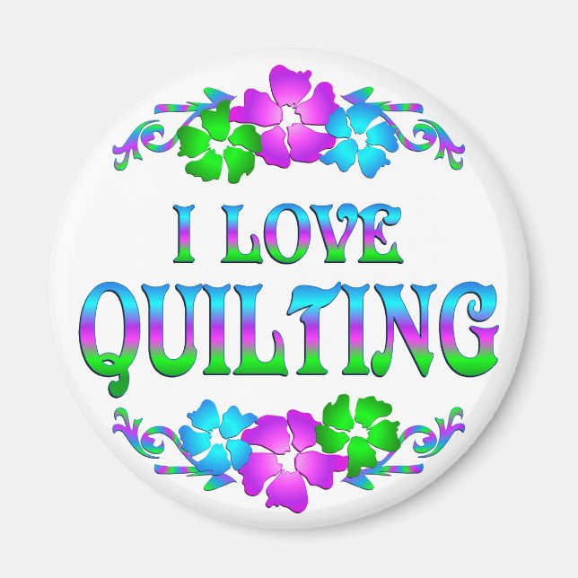 I KÄRLEK QUILTING MAGNET (Framsidan)