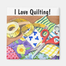 I Kärlek Quilting Magnet