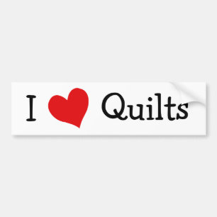 I Kärlek Quilts Bildekal
