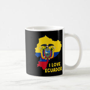 I Kärlek Quito Hej Ecuador Karta Flagga Proud Ecua Kaffemugg